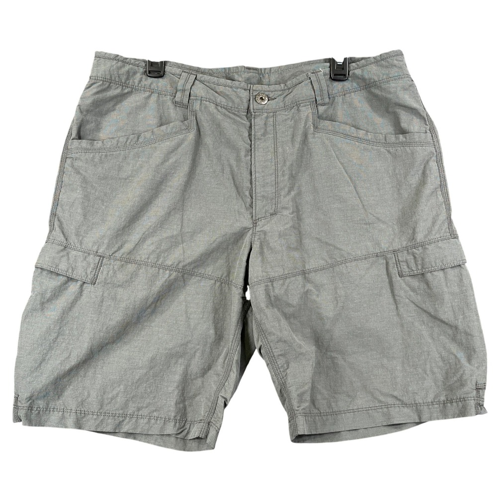 The North Face Cargo Shorts Mens 38 Gray Utility Pockets Hiking Casual Outdoor